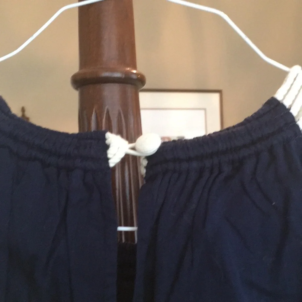 J crew navy‎ rope strapped blouse